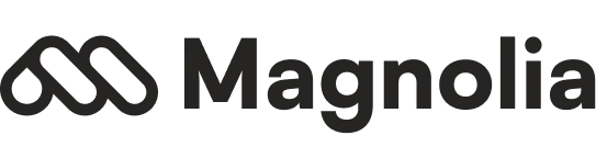 Magnolia company logo with stylized M icon and text.