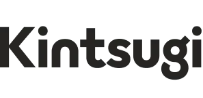 Kintsugi text logo in bold black font.